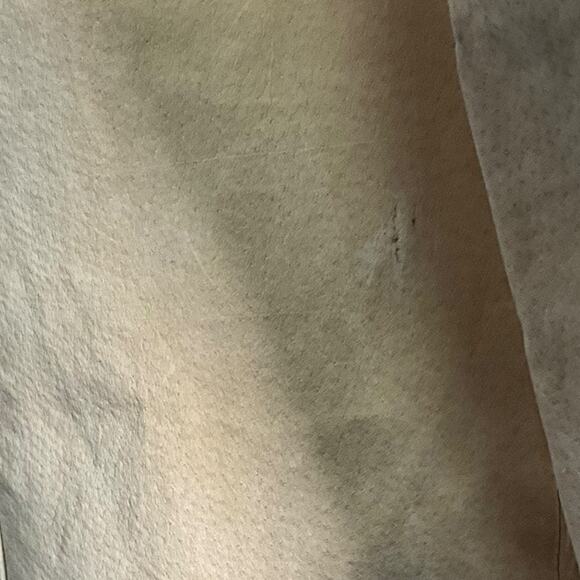 Vintage Buttons 100% Leather Trench Coat Light Weight Size Medium Belt Loops - Picture 6 of 11